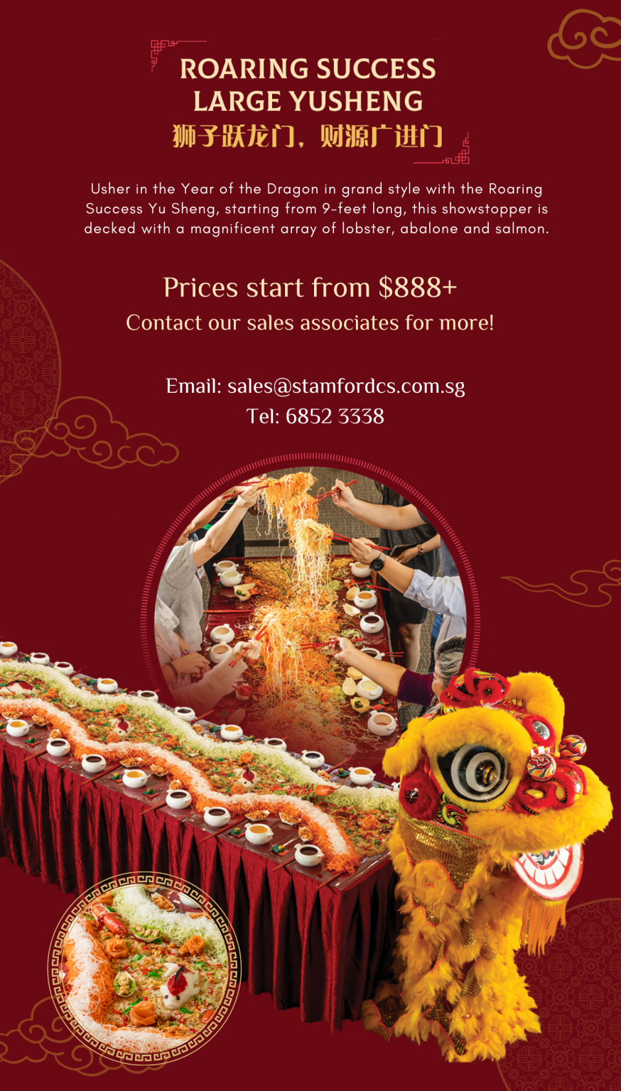 CNY 2024: Roaring Success Large Yusheng | Stamford Catering