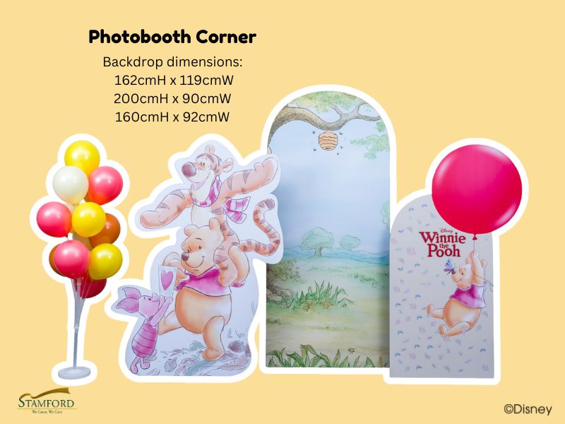 Pooh and Friends Wonderful Celebration Photobooth Backdrop