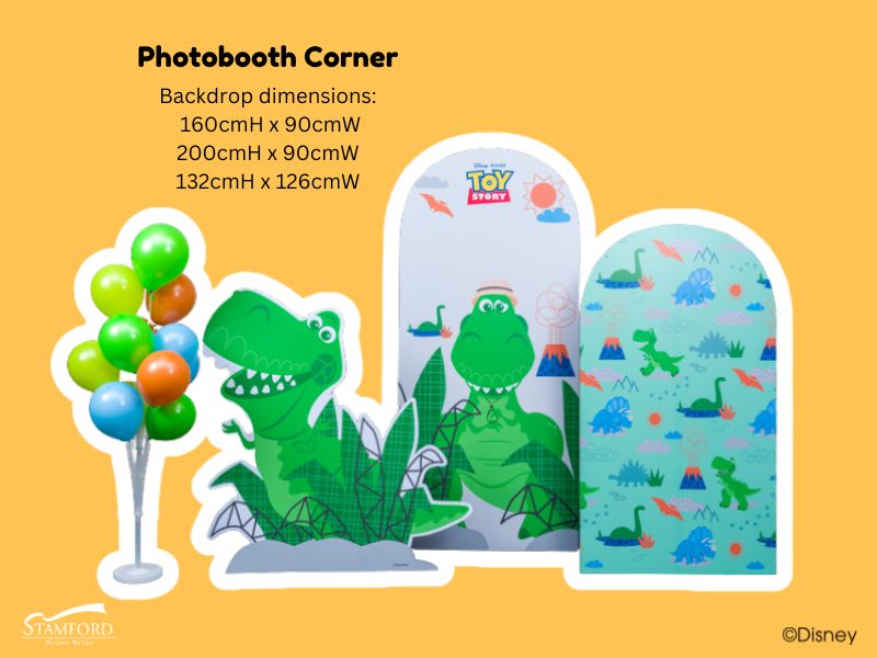 Rexs Roarsome Adventure Photobooth Backdrop Panel