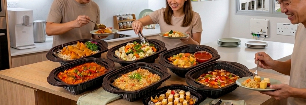 Stamford Catering mini buffet catering Singapore with self-heating technology